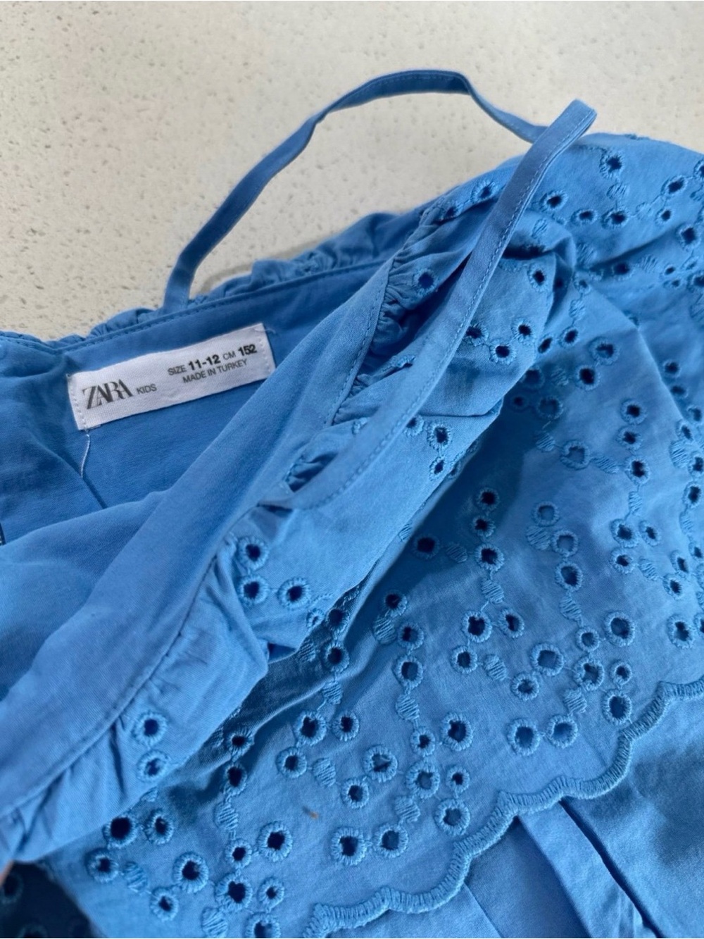 Zara light blue Eyelet jumpsuit. 11-12y